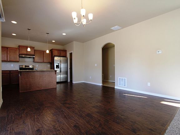 Kitchen and Dining room with walk-out to the patio.