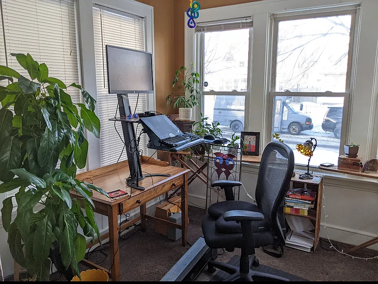Sunroom previously used as an office