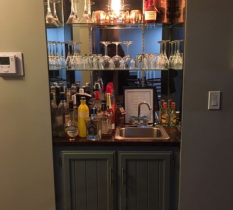 Bar area in dining room