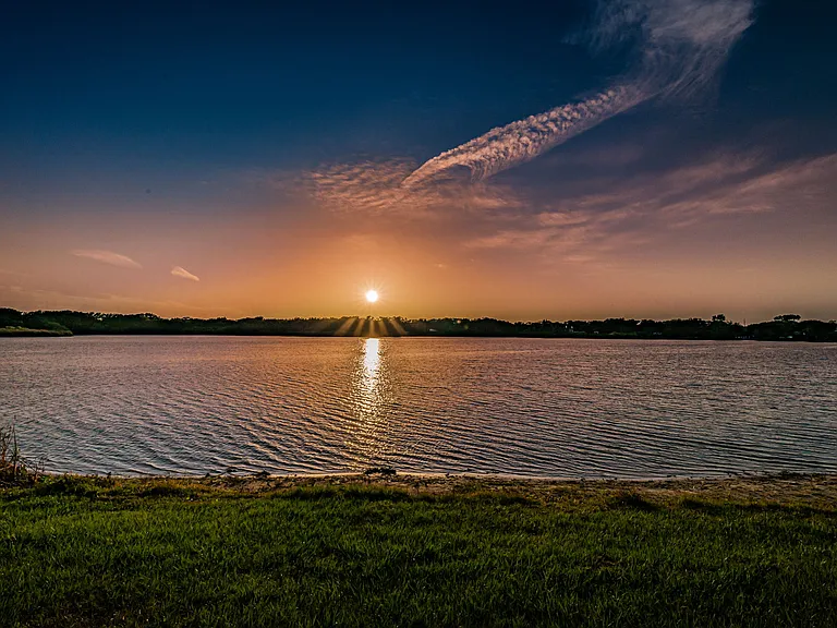 Lake Sunset on property