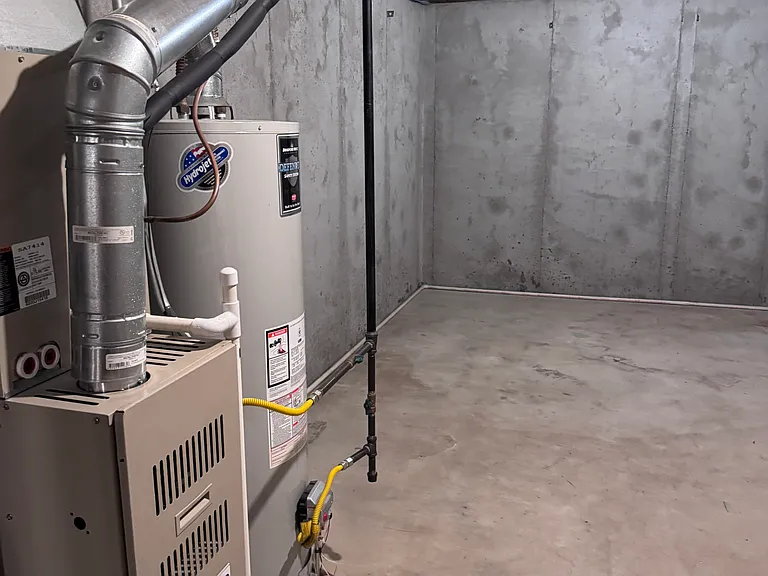 Large basement storage room.