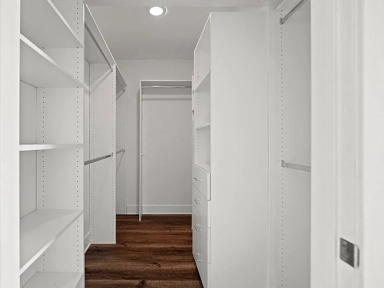 Walk-In Closet with Built-In Organizers