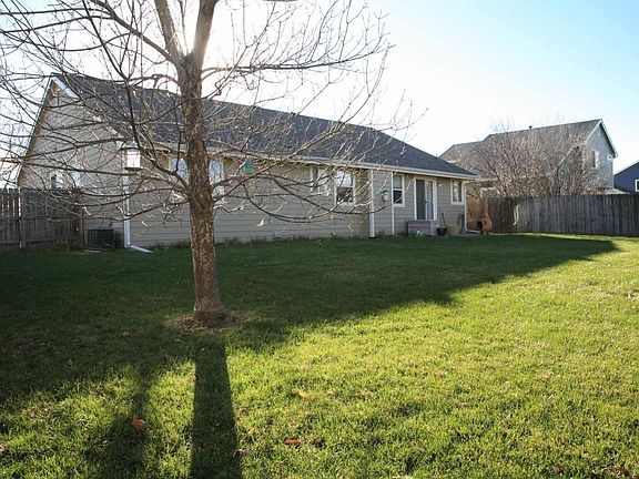 fenced back yard