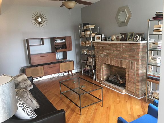 gas fireplace in living room