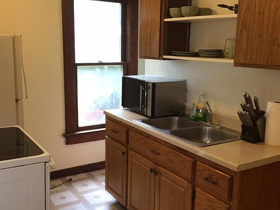 Kitchen with new cabinets.