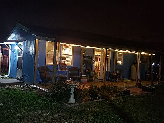 Lighted back yard pergola