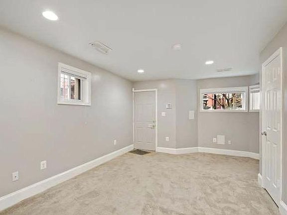 The front door and living area