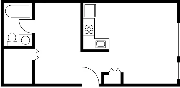 Floor plan One Bedroom C