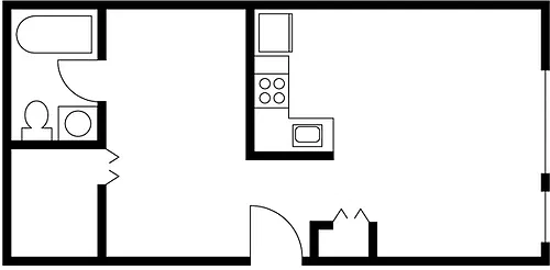 Floor plan One Bedroom C