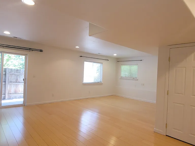 Family room in the basement.