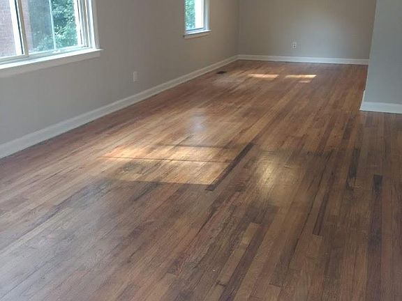 Entrance from the living room looking down into the dining room.