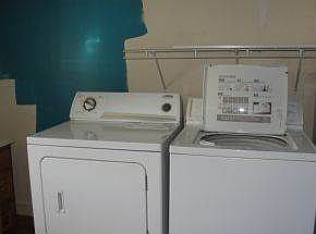 Laundry in bathroom