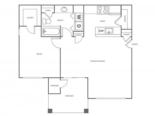 Floor plan A1 - Renovated
