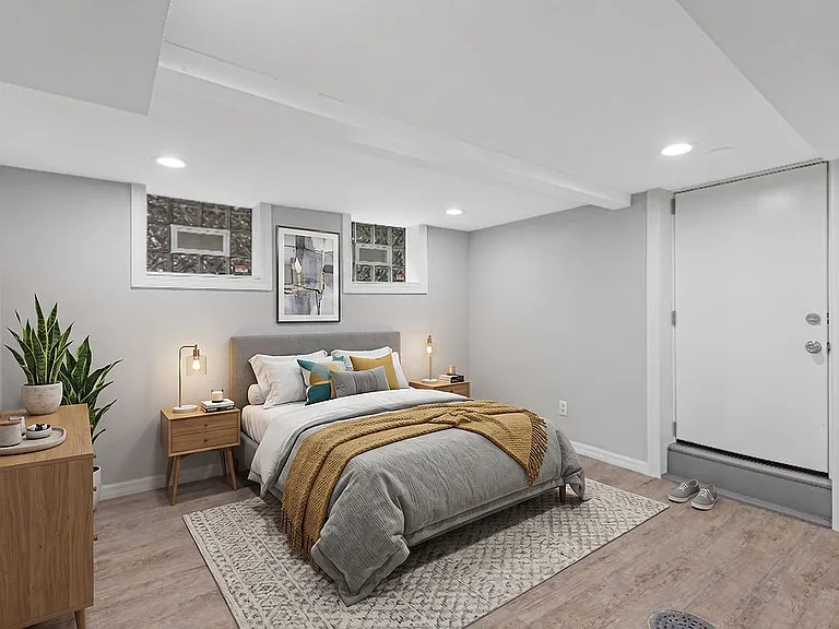 Third bedroom with separate entrance and full bathroom staged