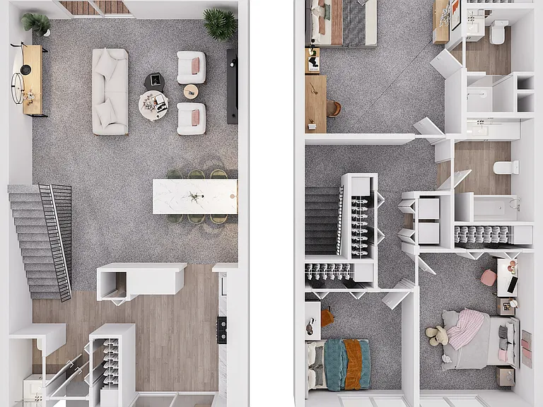 Valley Run 3 Bedroom 2.5 Bathroom 2 Level_allinone_3D Valley Run 3 Bedroom 2.5 Bathroom 2 Level_allinone_3D
