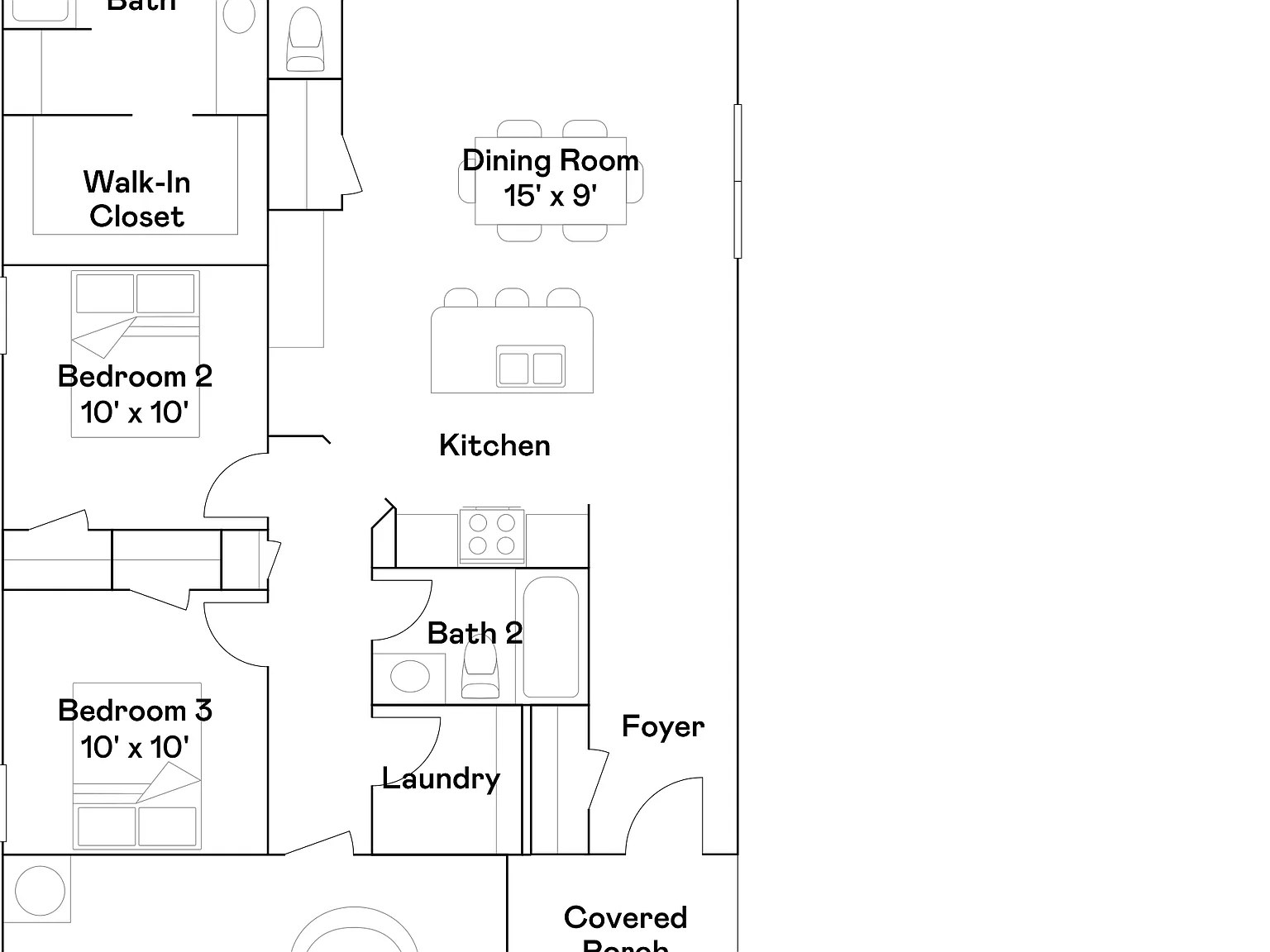 3 bed, 2.0 bath, 1402 sqft, $1,410 — Photo 2