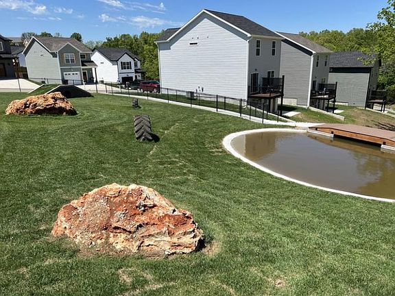 Community dog park with dog obstacle course