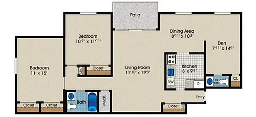 Floor plan Two Bedroom