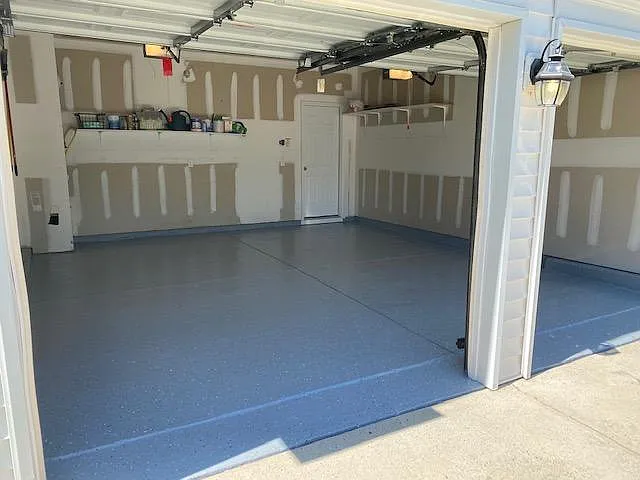 2 car garage with epoxy