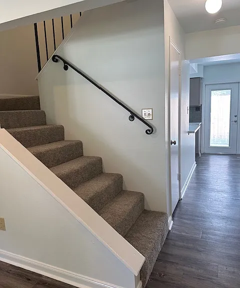 Stairs to 2 bedrooms 2 baths 2 walk in closets