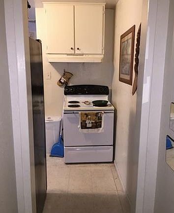 Stove area.  This is a view from the hallway.