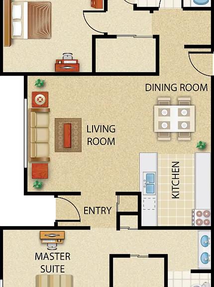 Plan B - Apartment Floorplan Diagram