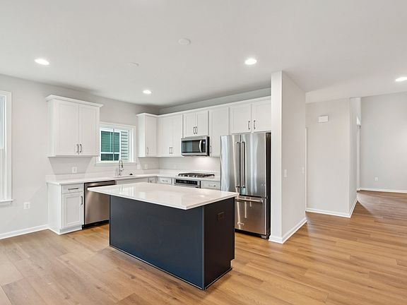 The kitchen of a Fitzgerald garden home at Hiatt Pointe at Snowden Bridge.