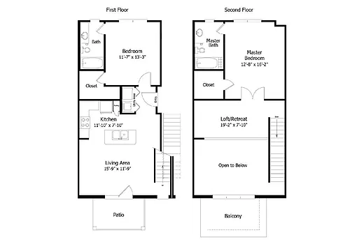 Floor plan Oaks 3B1
