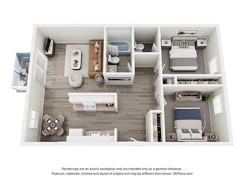 Floor plan 2 Bedroom Large