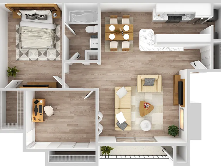1 Bedroom | 1 Bath | 836 SF 1 Bedroom | 1 Bath | 836 SF