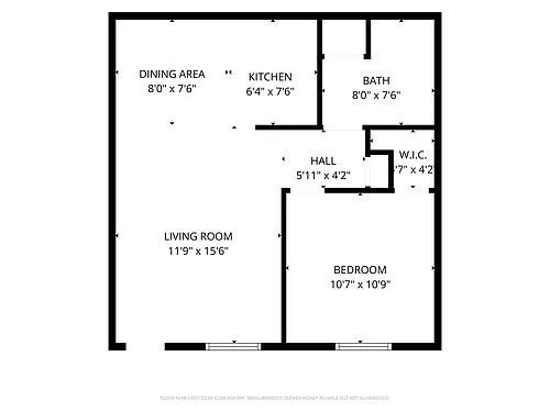 Floor plan 1 Bedroom Classic