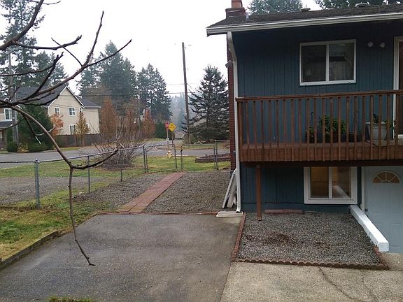 Back entrance and side yard