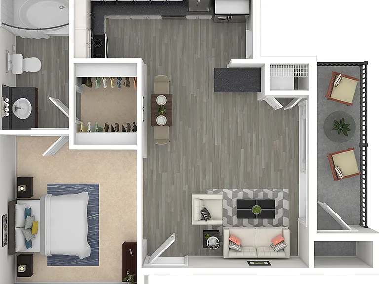 Oak Row North Dallas - A3 Floor Plan Oak Row North Dallas - A3 Floor Plan