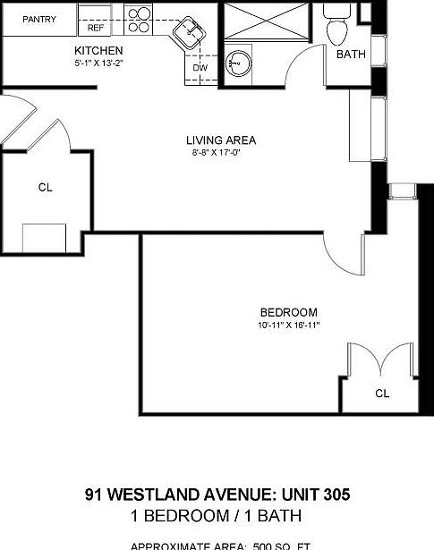 1st image of 92 Westland Ave #305