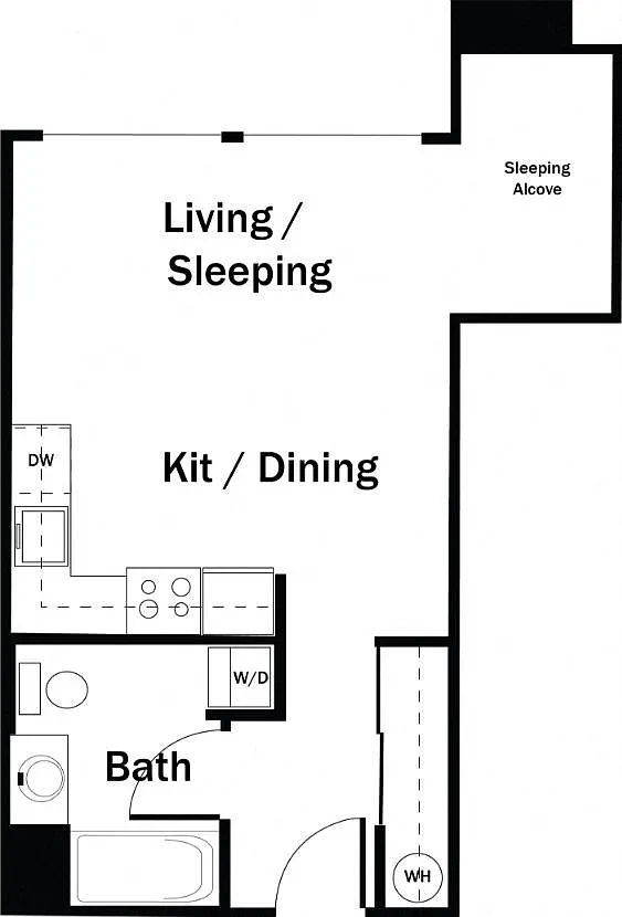 Floor plan Studio D