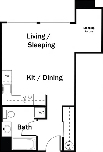 Floor plan Studio D