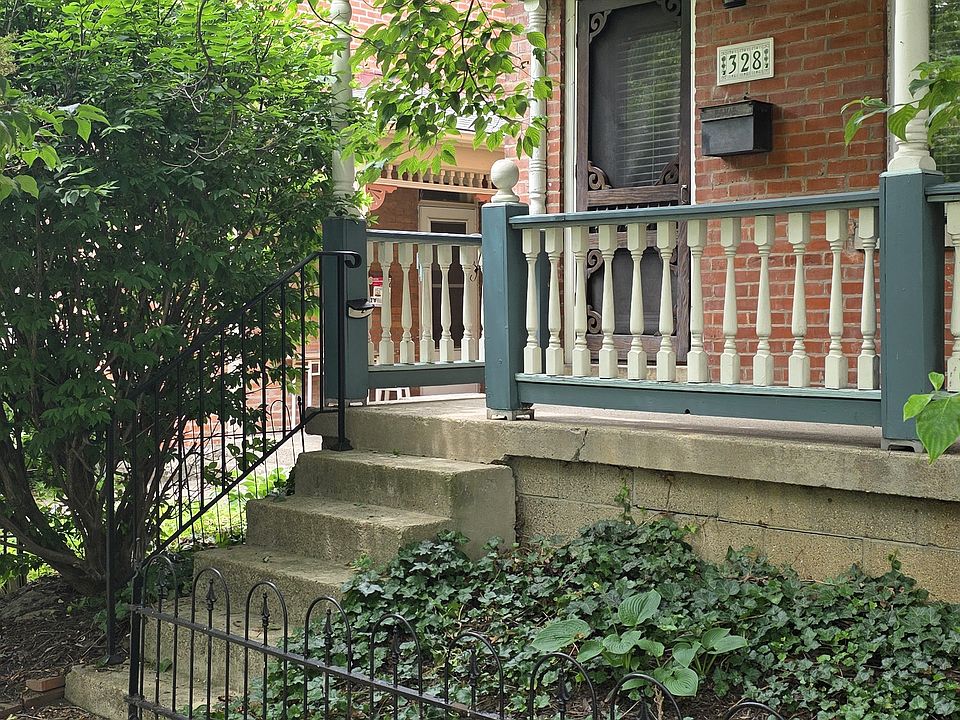 Front door and porch, spring 2025