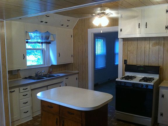 Kitchen with gas stove