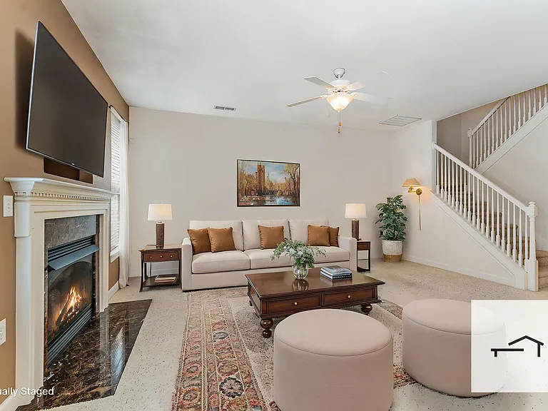 Virtually Staged Living Room