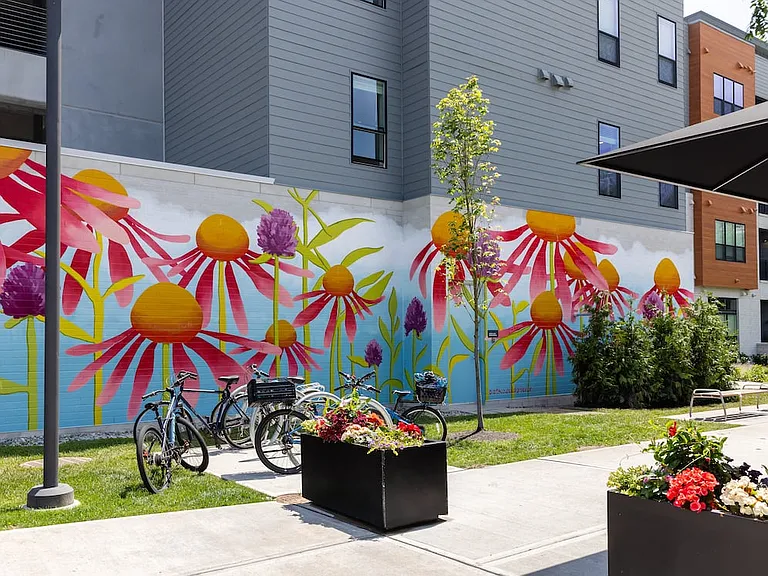 Building exterior mural