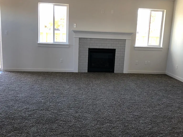 living room with gas fireplace