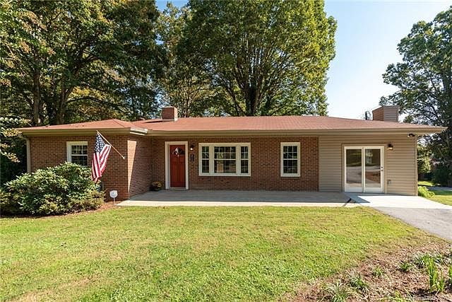 Front of the home. Parking available here and also in a second driveway in back of the home. Quiet and convenient neighborhood. Lawn maintenance included in rent.