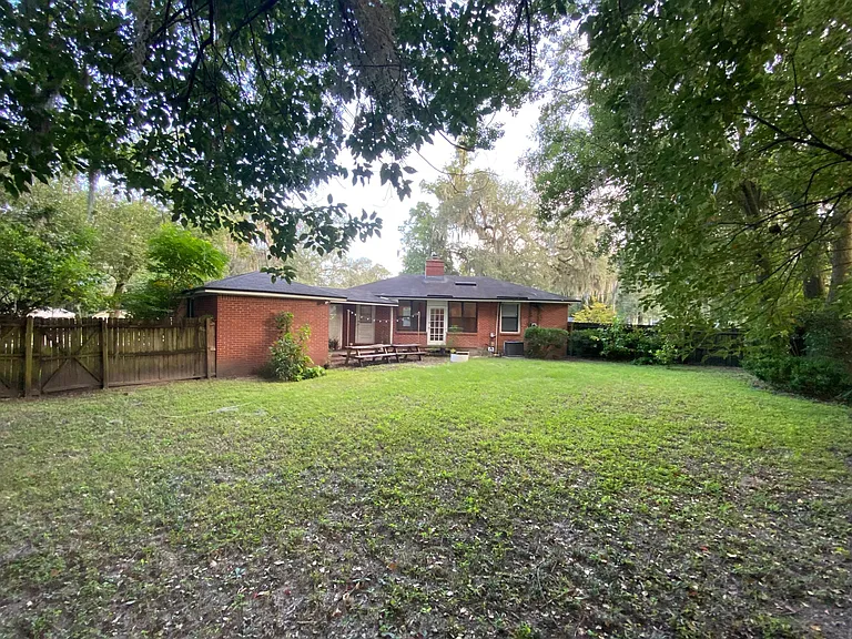 Very large fenced in backyard