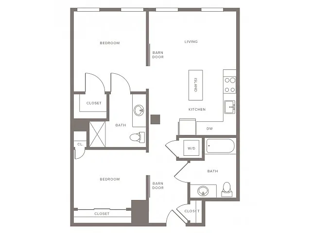 Floor plan B03 - Two Bedroom
