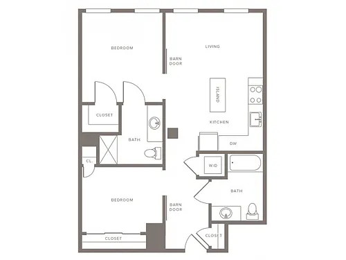 Floor plan B03 - Two Bedroom
