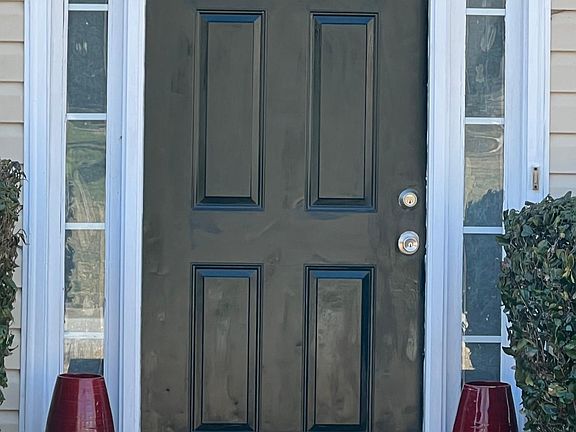 Newly painted front door
