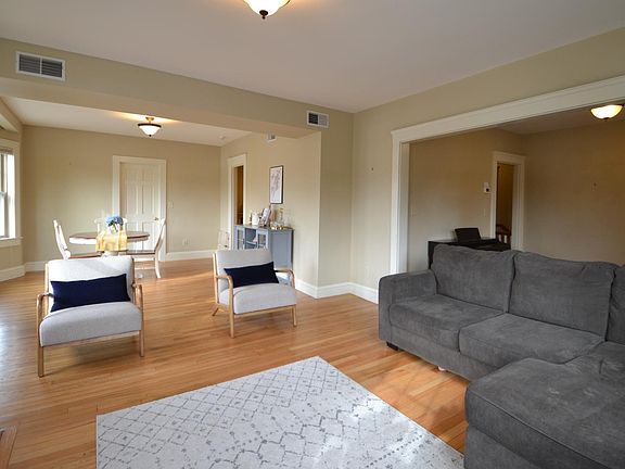 View from living room to dining room.