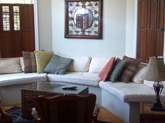 living room in turret of apt