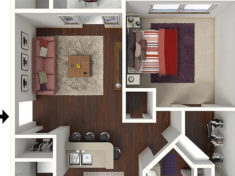 Oak | 1 Bed 1 Bath | 651 sq ft | Apartments Near Conyers | Lake St James Oak | 1 Bed 1 Bath | 651 sq ft | Apartments Near Conyers | Lake St James