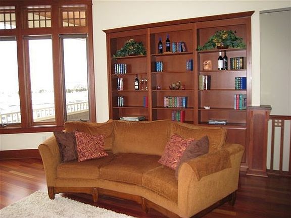 Living Room with Cherry Built-ins